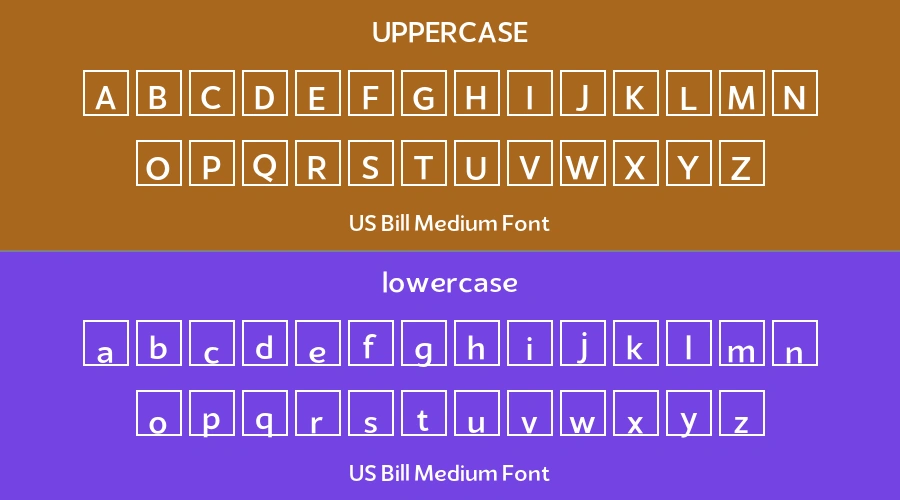 US Bill Medium Font Preview