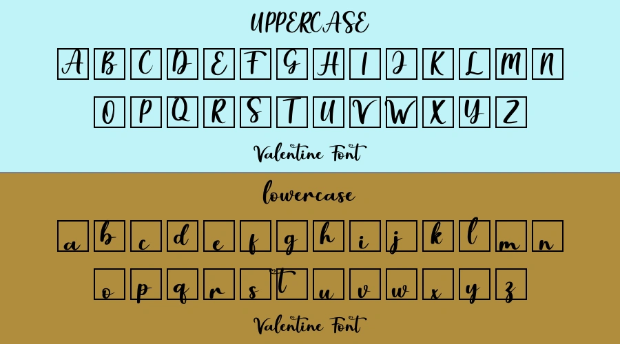 Valentine Font Preview
