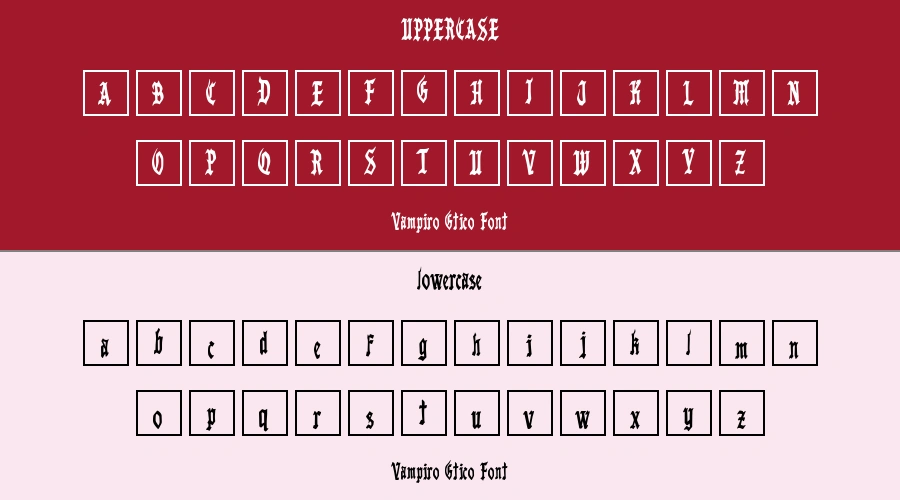 Vampiro Gtico Font Preview