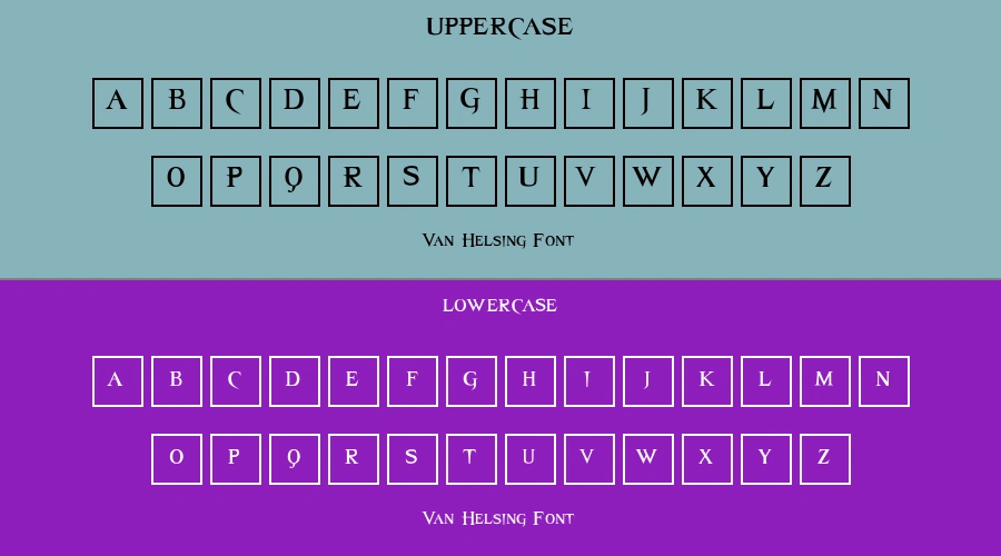 Van Helsing Font Preview