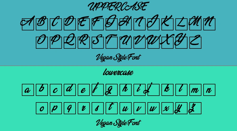 Vegan Style Font Preview