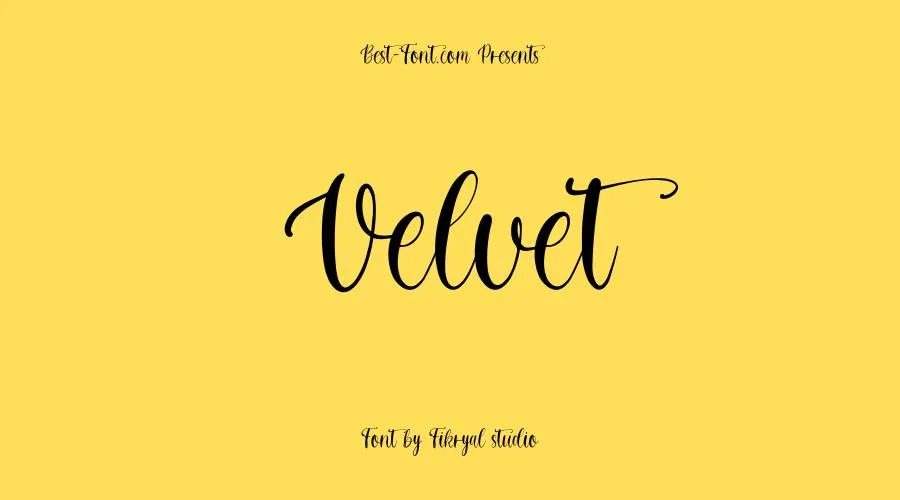 Velvet Font