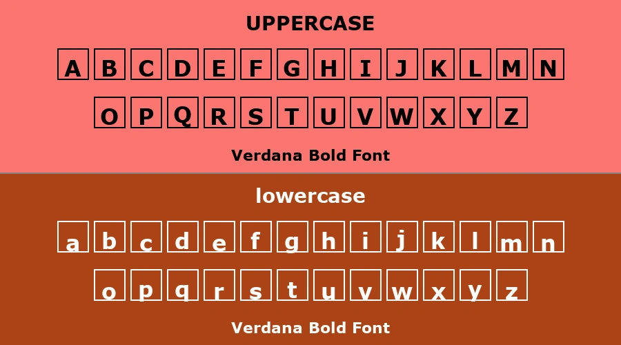 Verdana Bold Font Preview