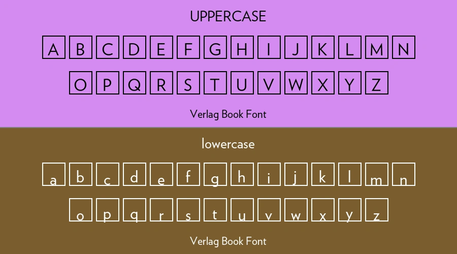 Verlag Book Font Preview