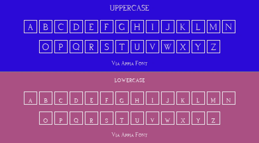 Via Appia Font Preview