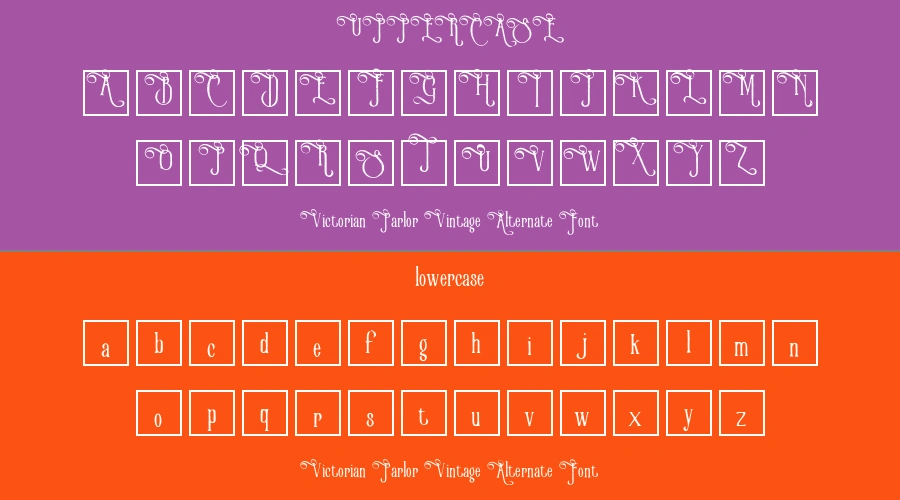 Victorian Parlor Vintage Alternate Font Preview