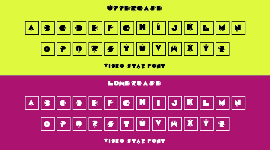 Video Star Font Preview