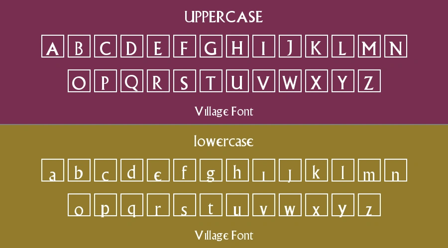 Village Font Preview