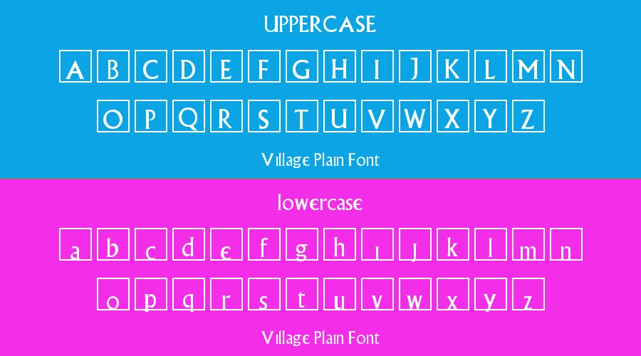 Village Plain Font Preview