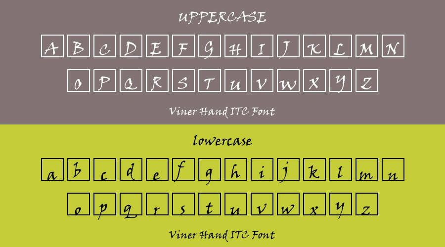 Viner Hand ITC Font Preview