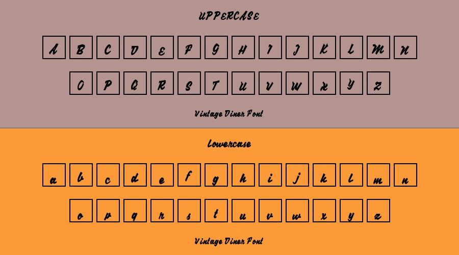 Vintage Diner Font Preview