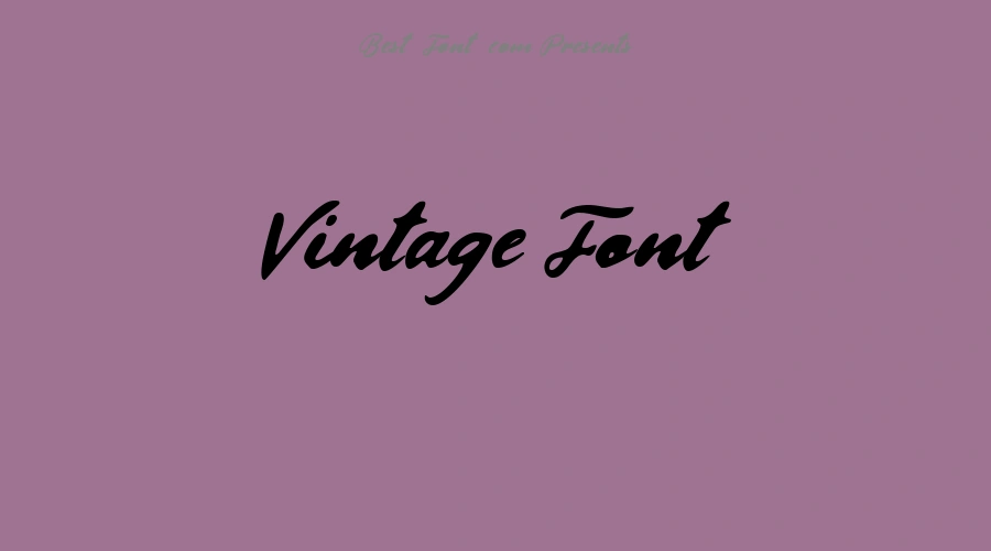 Vintage Font