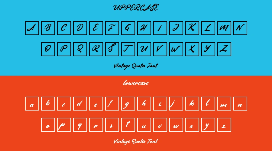 Vintage Quotes Font Preview