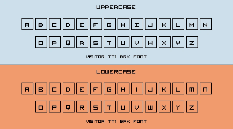 Visitor TT1 BRK Font Preview