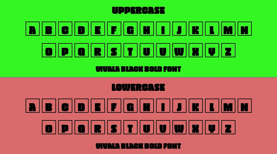 Vivala Black Bold Font Preview