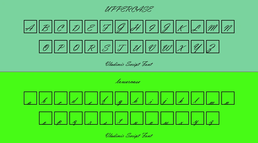 Vladimir Script Font Preview