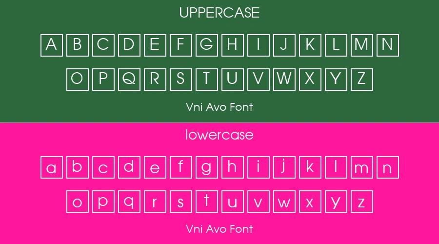 Vni Avo Font Preview