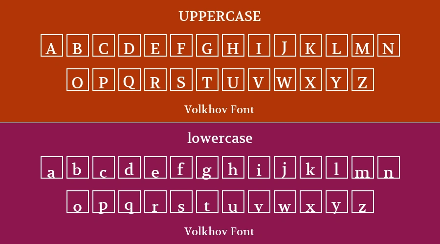 Volkhov Font Preview