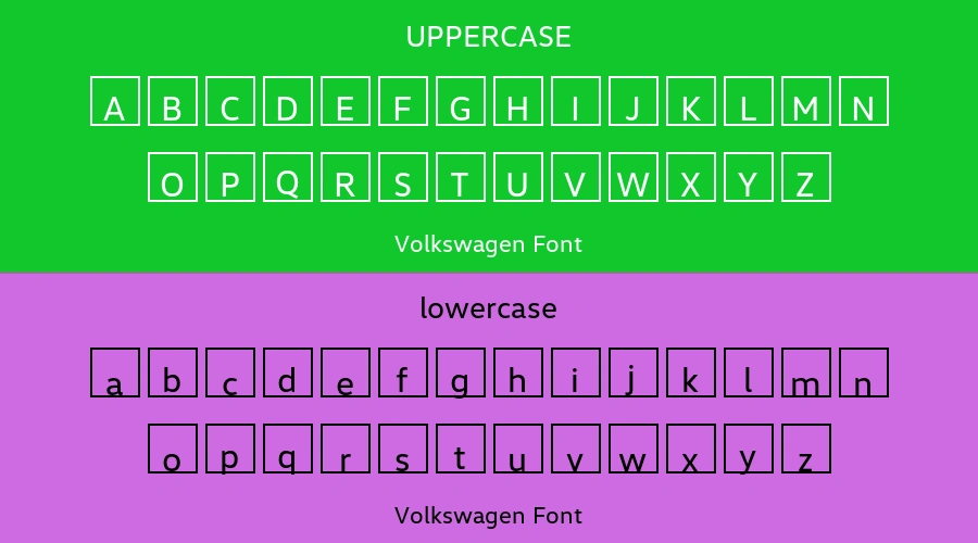 Volkswagen Font Preview
