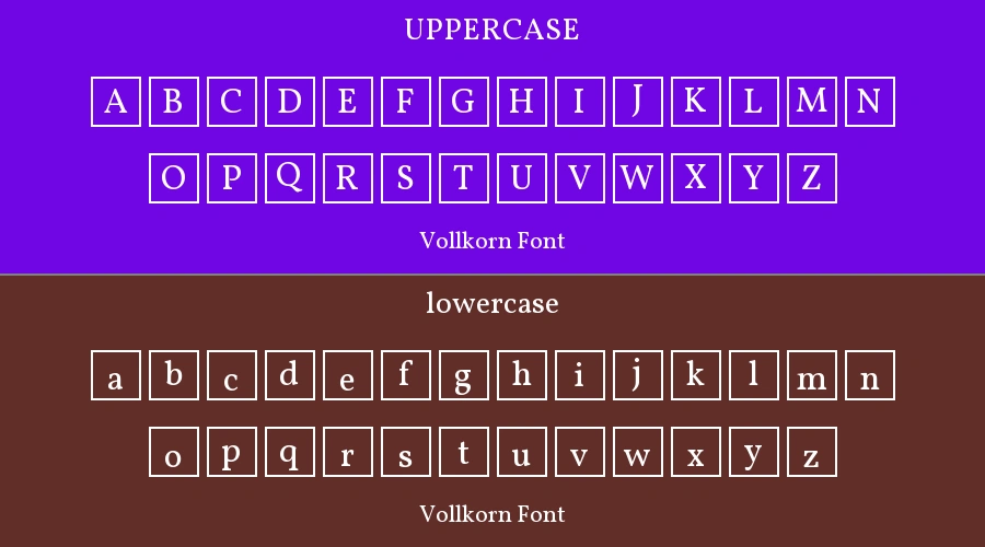 Vollkorn Font Preview