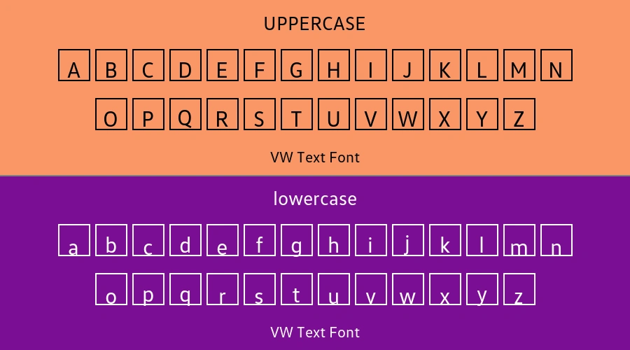 VW Text Font Preview