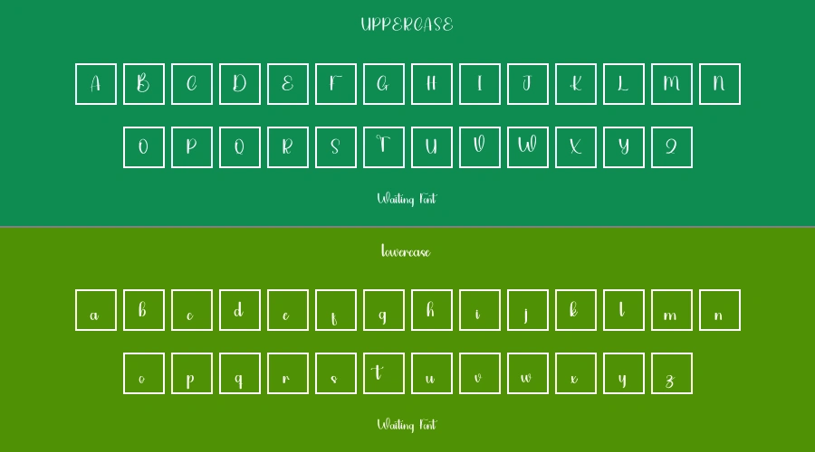 Waiting Font Preview