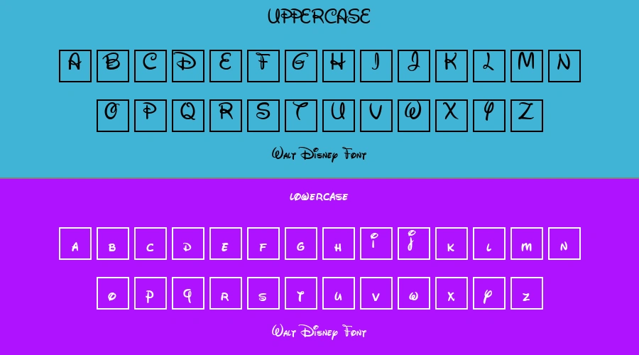 Walt Disney Font Preview