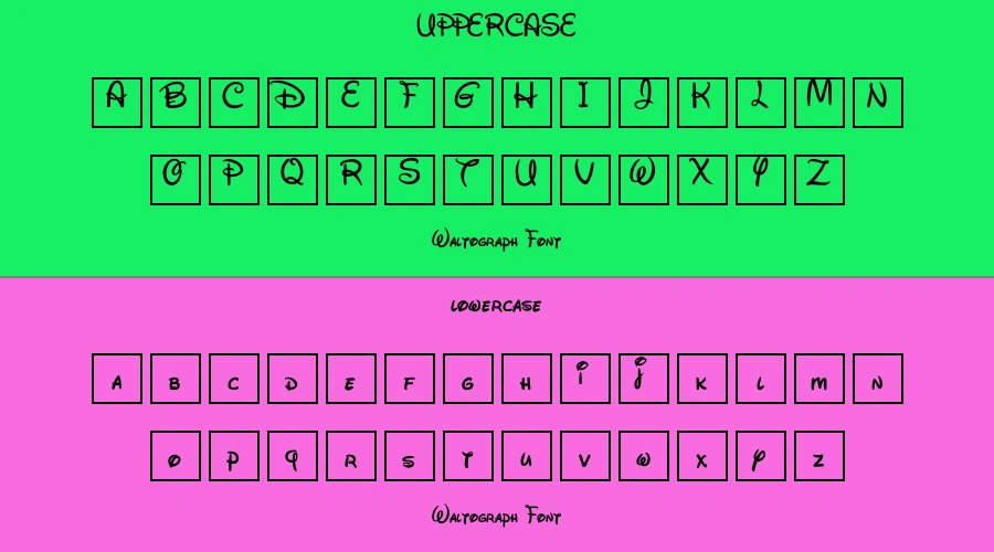 Waltograph Font Preview