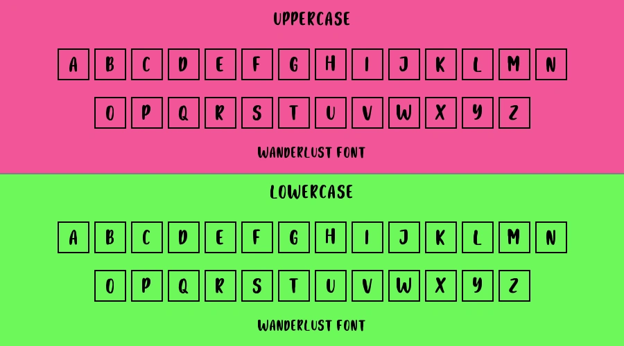 Wanderlust Font Preview