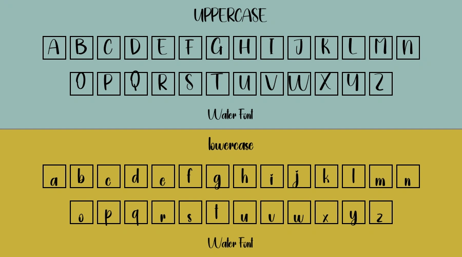 Water Font Preview