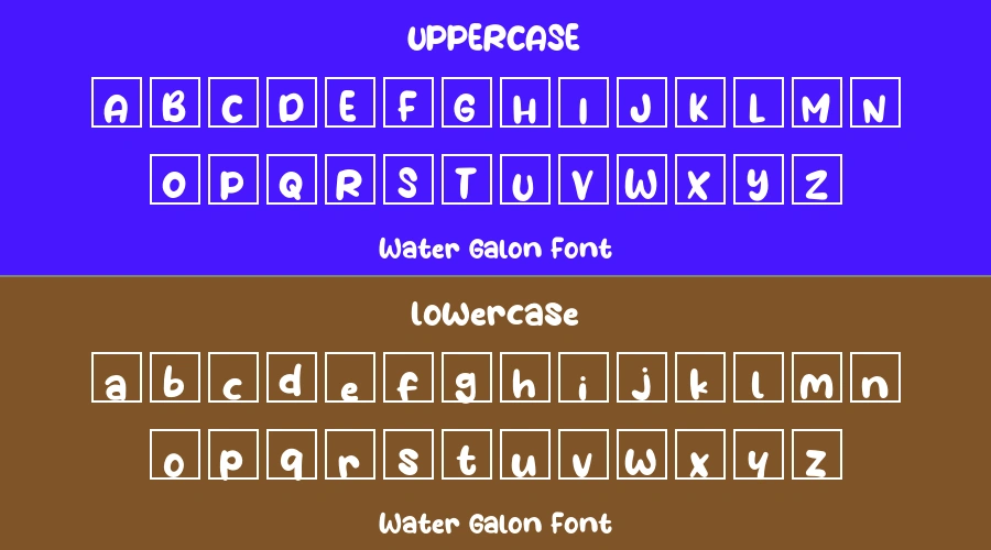 Water Galon Font Preview