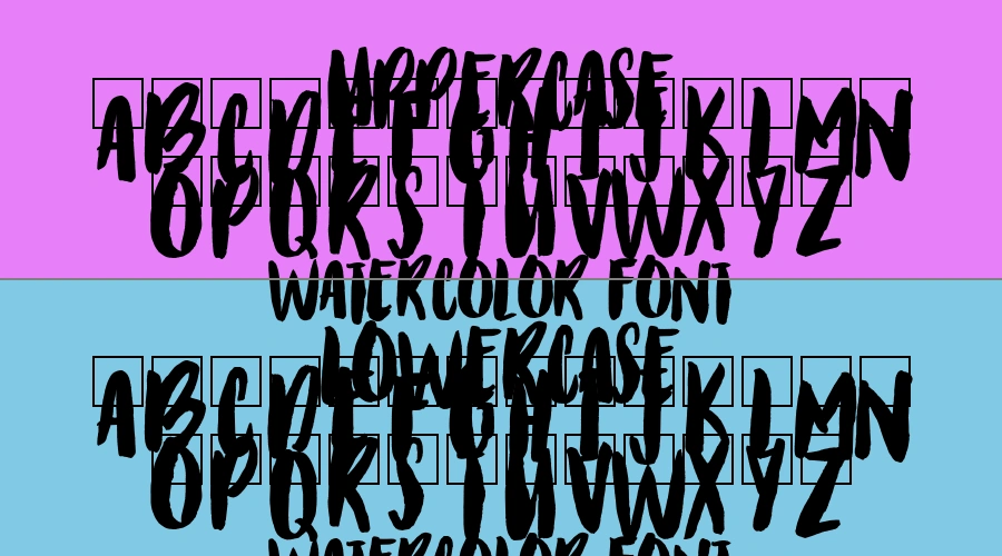 Watercolor Font Preview