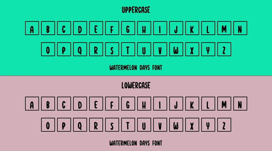 Watermelon Days Font Preview