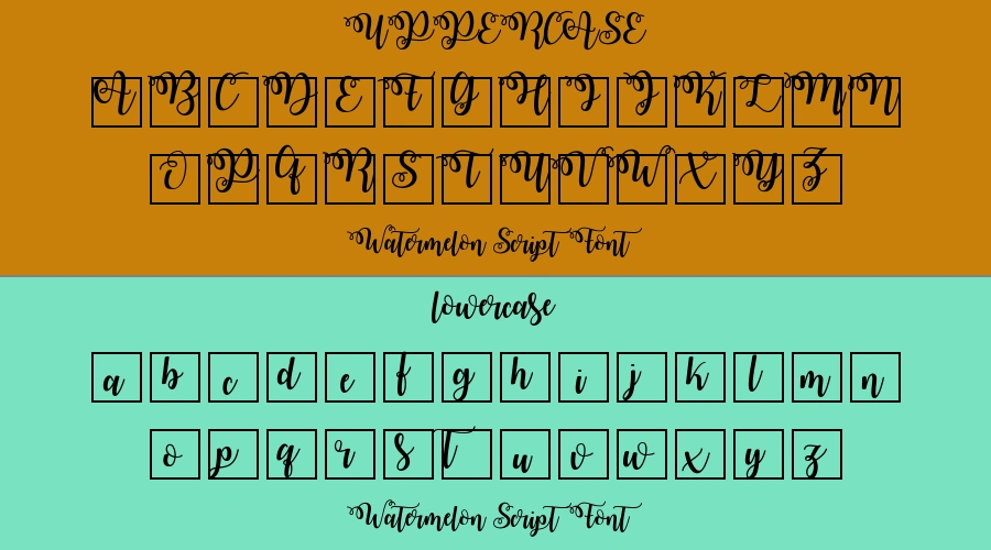 Watermelon Script Font Preview