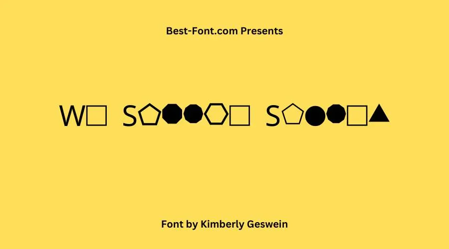 We Simple Shapes Font