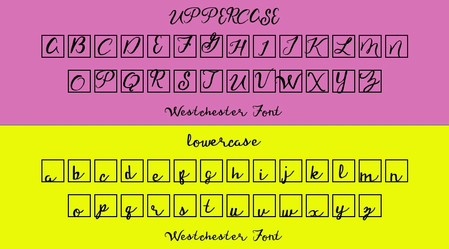Westchester Font Preview