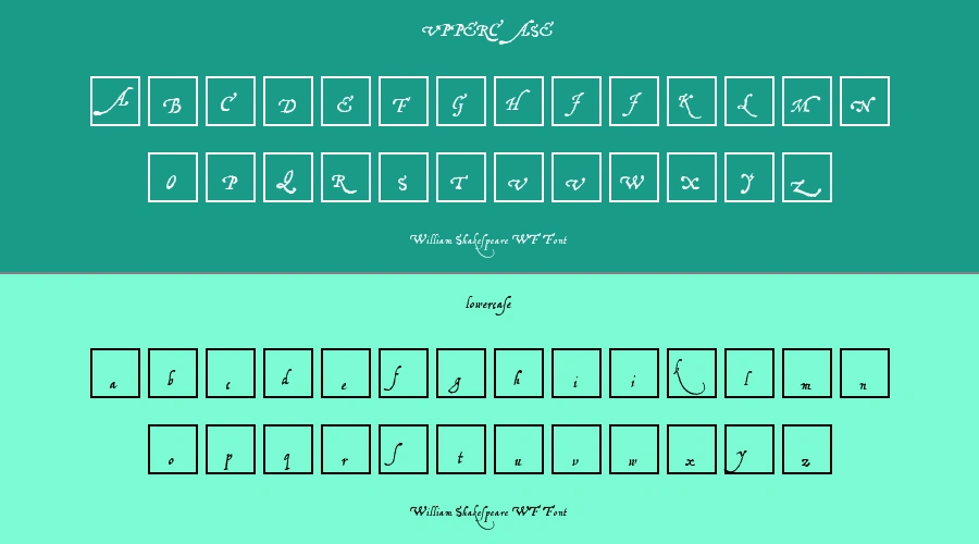 William Shakespeare WF Font Preview