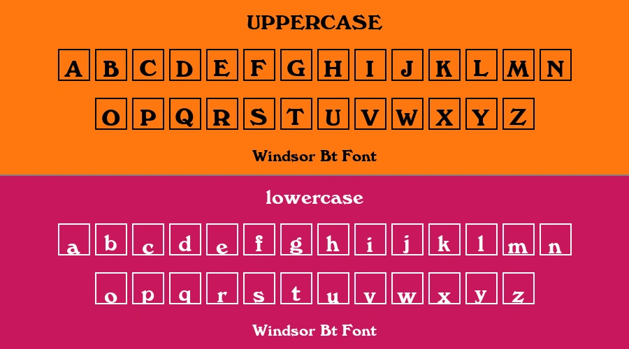 Windsor Bt Font Preview