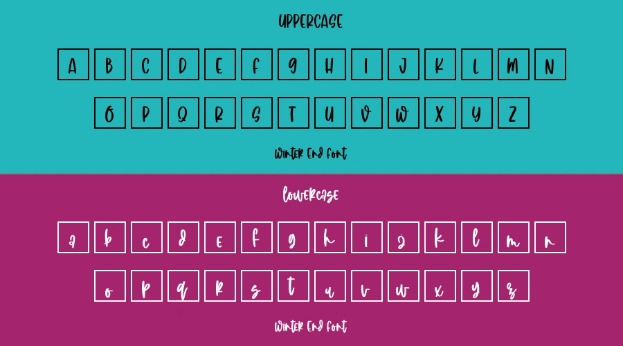 Winter End Font Preview