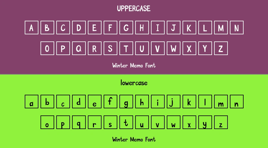Winter Memo Font Preview