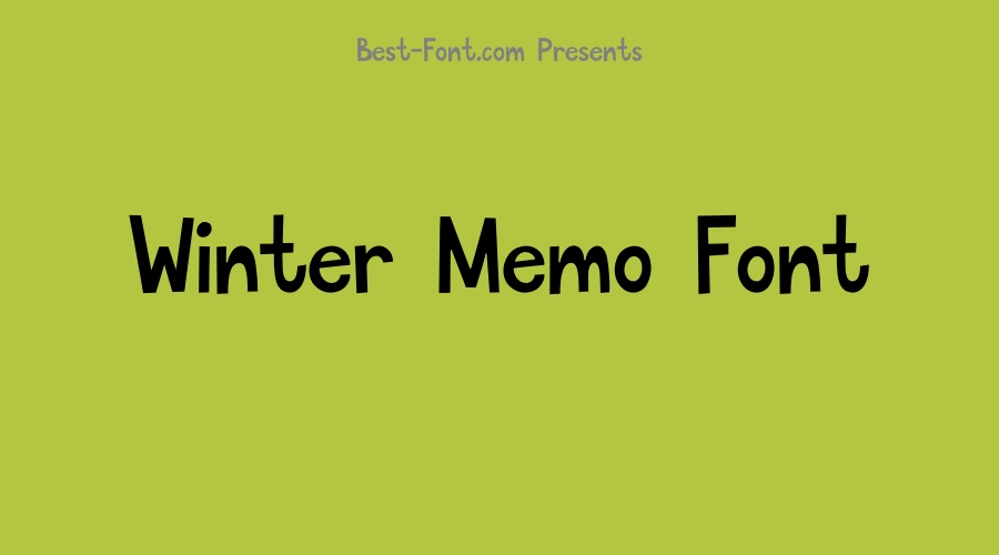 Winter Memo Font