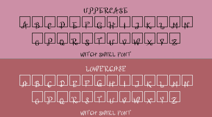 Witch Swirl Font Preview