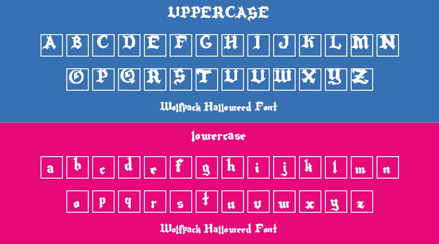 Wolfpack Halloweed Font Preview