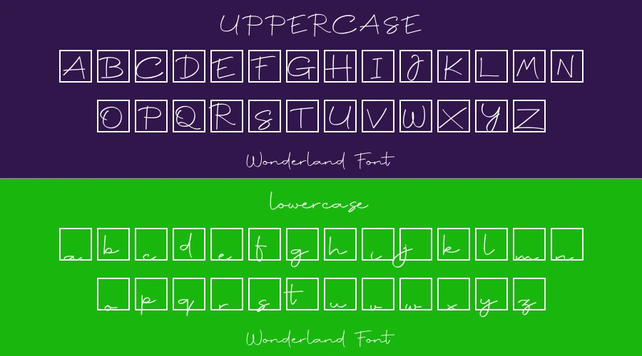 Wonderland Font Preview