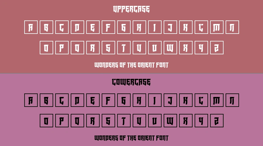 Wonders of the Orient Font Preview