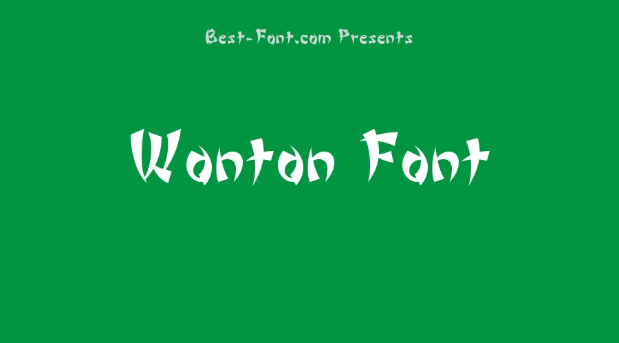 Wonton Font