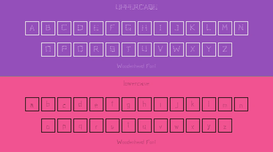Woodenhead Font Preview