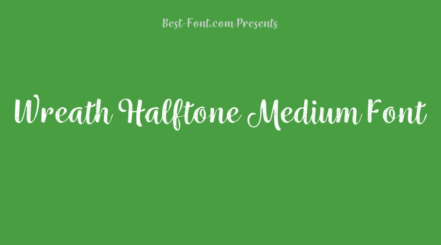 Wreath Halftone Medium Font