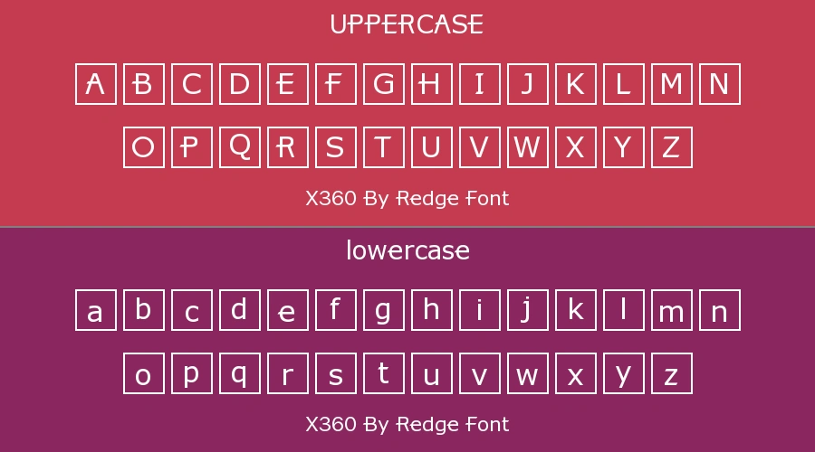 X360 By Redge Font Preview