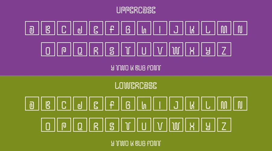 Y Two K Bug Font Preview